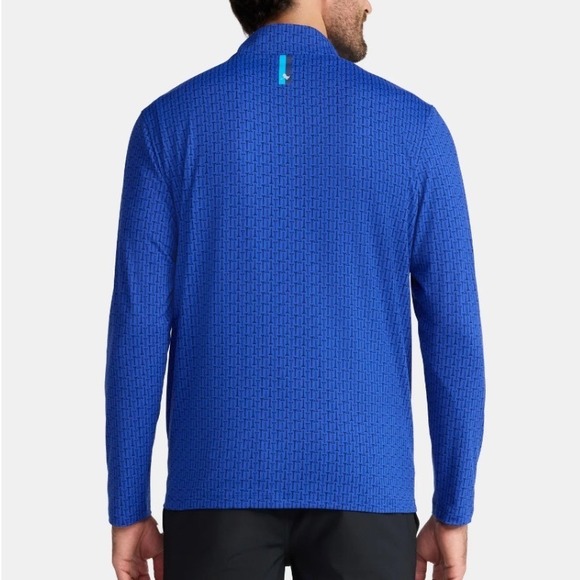 Birdie Bound Mens Long Sleeve Quarter Zip Pullover in Golf Tee Print Size Small - Picture 2 of 4